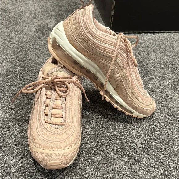 Womens Nike Air Max 97 SE Particle Beige Metallic Pink Bronze Size 8 • EUC - Picture 5 of 10